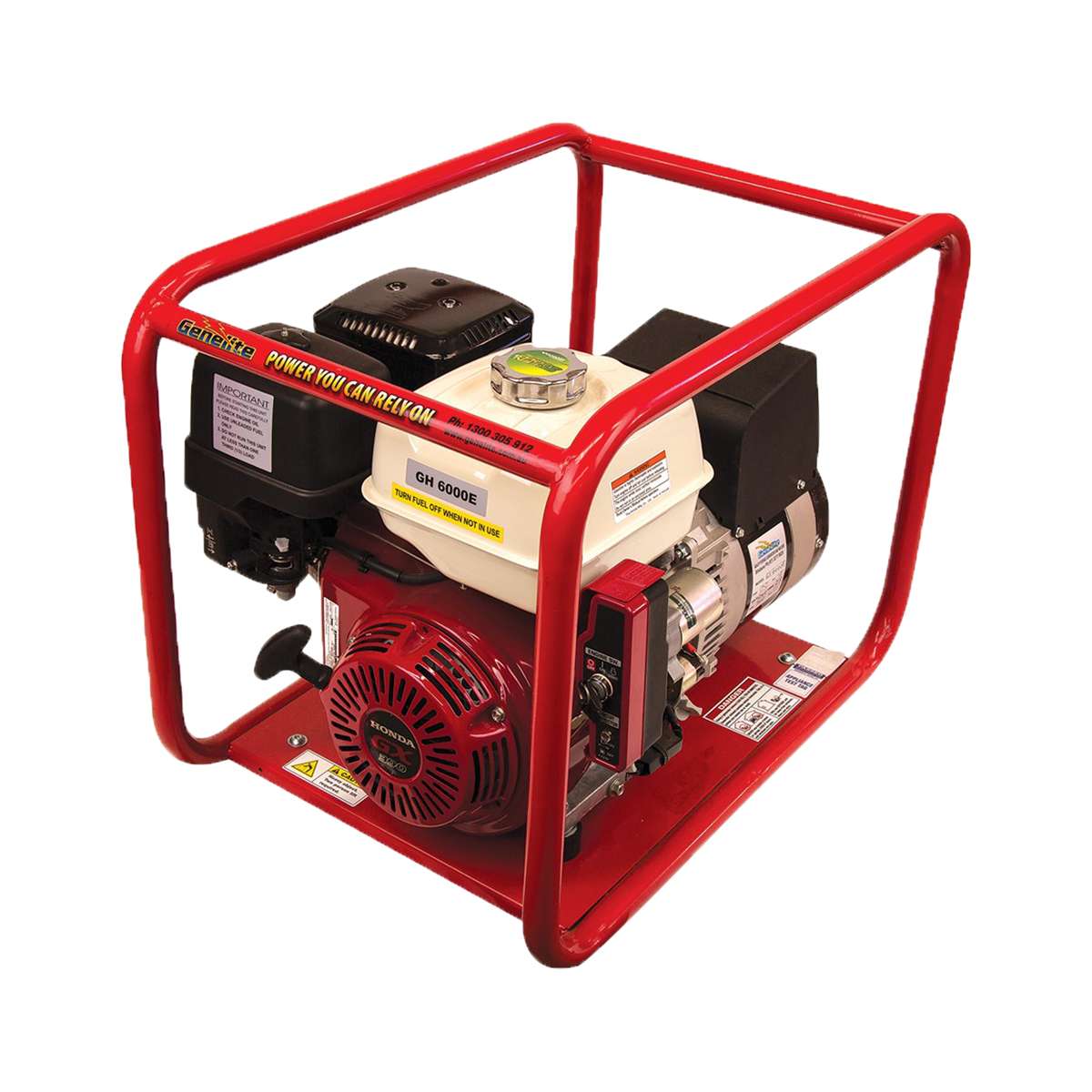 Angled view of the Genelite GH6000-AVR generator