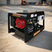 Gentech EP8000HSRE-R generator with roll frame at industrial site, right-side angle view
