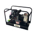 Side rear view of the Genelite GH10000E-FBT 11kVA generator showing the alternator and control box