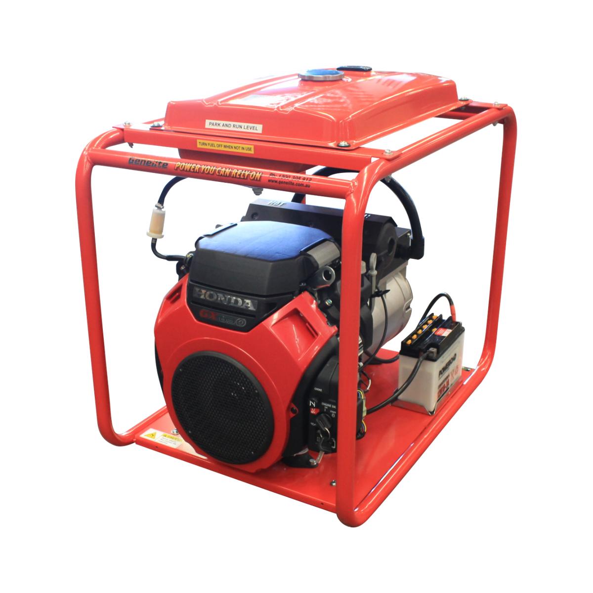 Angle view of the Genelite GH10000E-LRT 11kVA generator