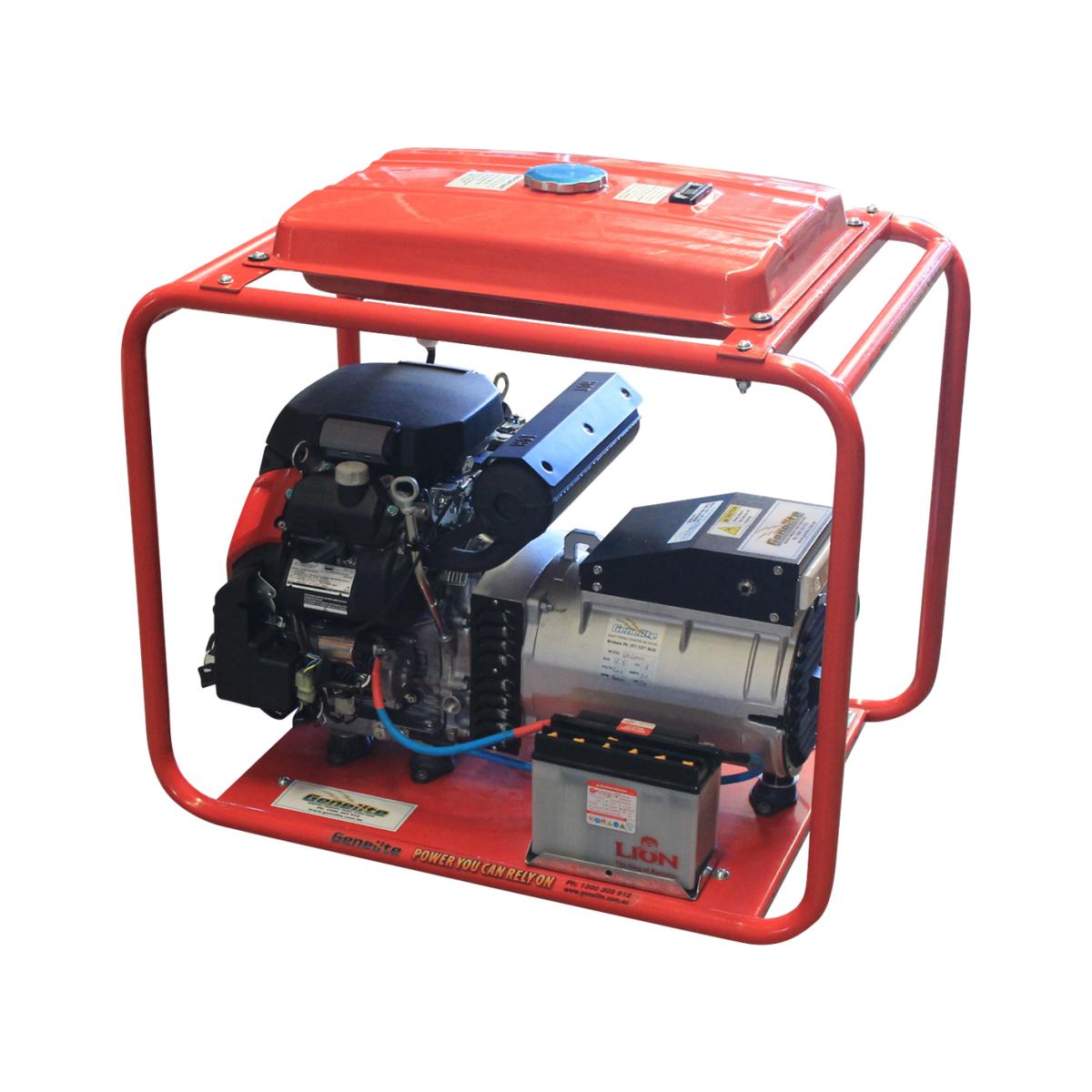 Detail view of the Genelite GH12000E generator