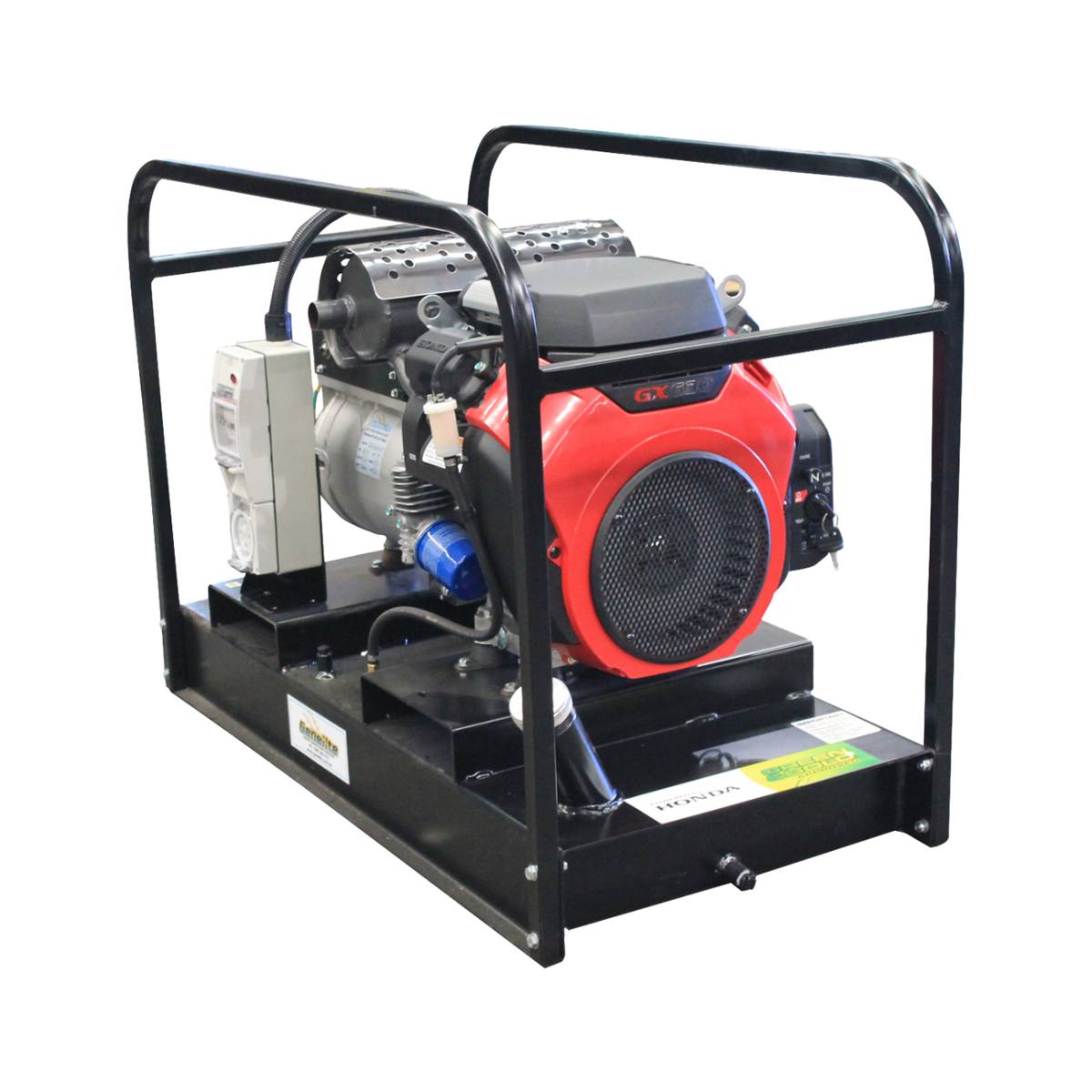 Three-quarter view of the Genelite GH12000E-FBT 12.5kVA generator