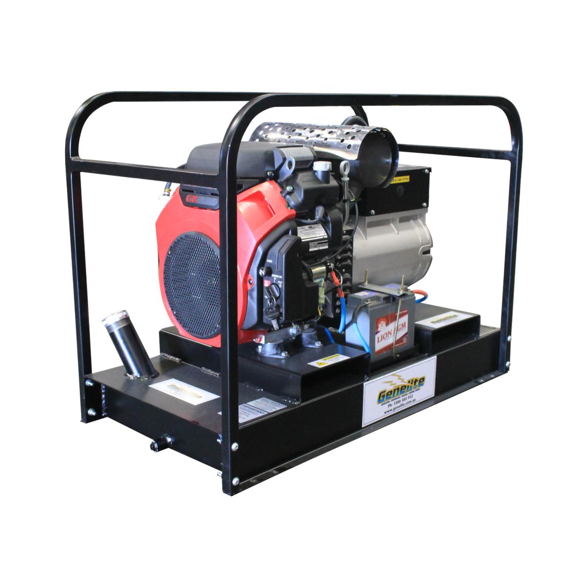 Rear view of the Genelite GH16000E-FBT 16kVA generator