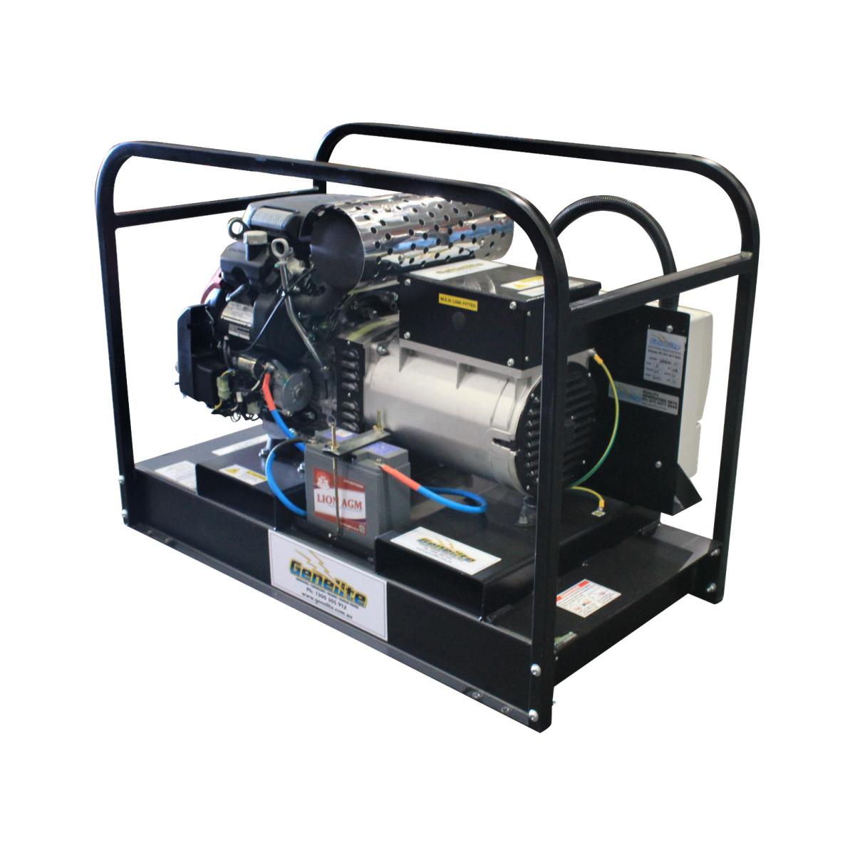 Side view of the Genelite GH16000E-FBT 16kVA generator