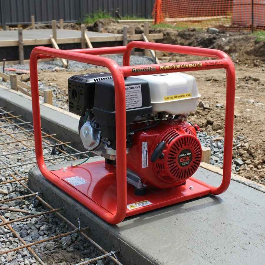 Genelite GH7000 8.0kVA generator on an Australian civil construction site
