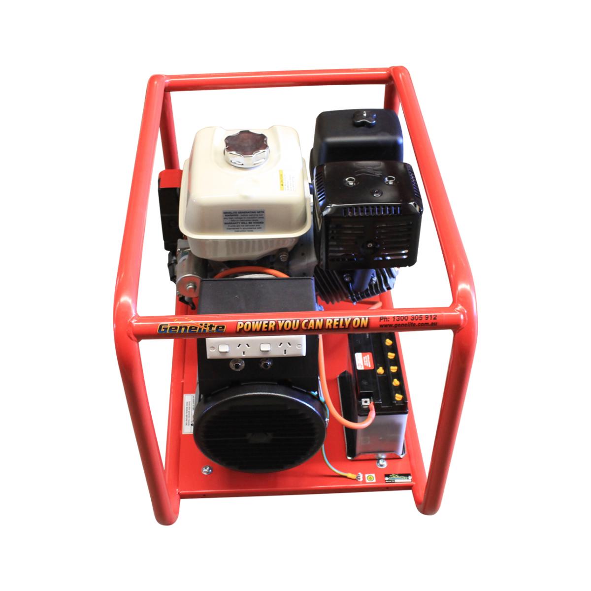 Front view of the Genelite GH7000E electric start variant