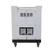 Rear view of the Hyundai DHY8700SE-LRS showing the twin 15 amp 240V outlets and cooling vents