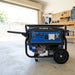 Hyundai HY10000LEK 10kVA generator on wheels in an Australian home garage workshop