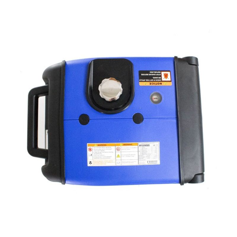 Top view of Hyundai HY3200SEi generator fuel tank and cap