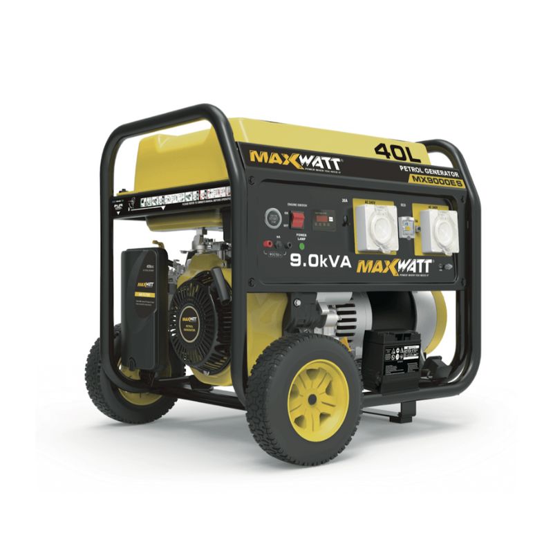 MaxWatt 9kVA generator angled front-left view