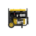 Yellow MaxWatt MX11000I inverter generator side angle with wheels