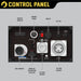 Annotated MX6000IS control panel with USB port and AC outlets