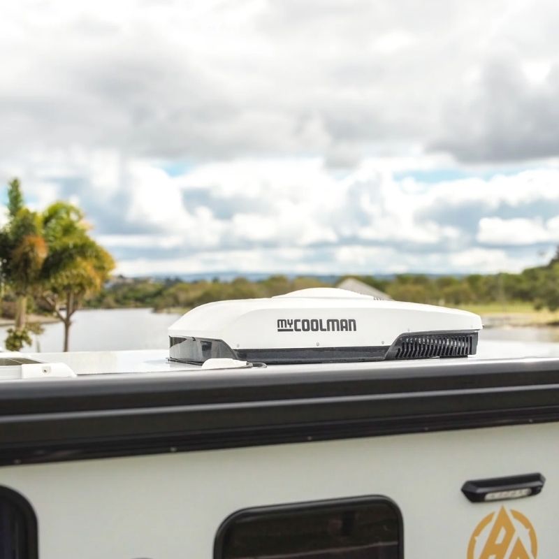 myCOOLMAN Roof Top Air Conditioner 3KW installed on top of a RV.
