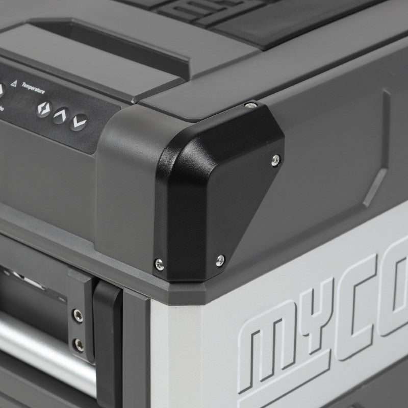 Close-up of reinforced corner on MyCOOLMAN 30L fridge casing
