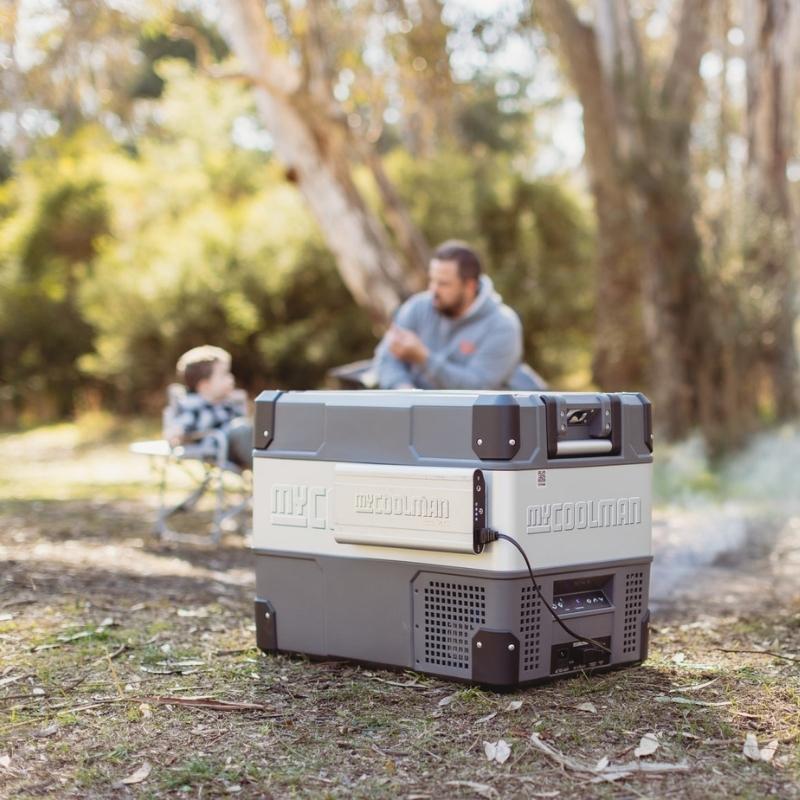 MyCOOLMAN 44L portable fridge freezer used during family camping trip