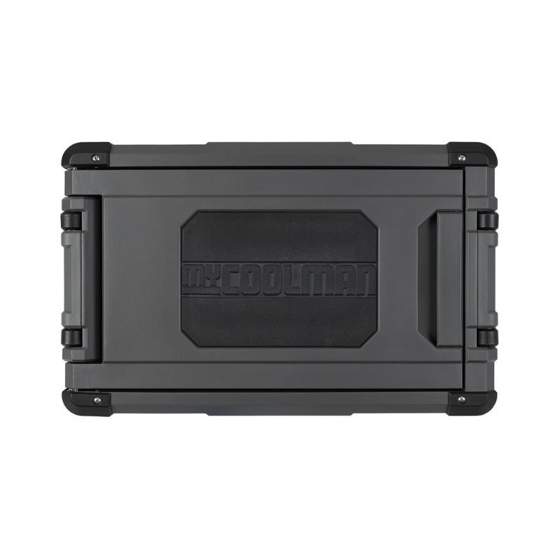 Top-down view of MyCOOLMAN 44L fridge closed