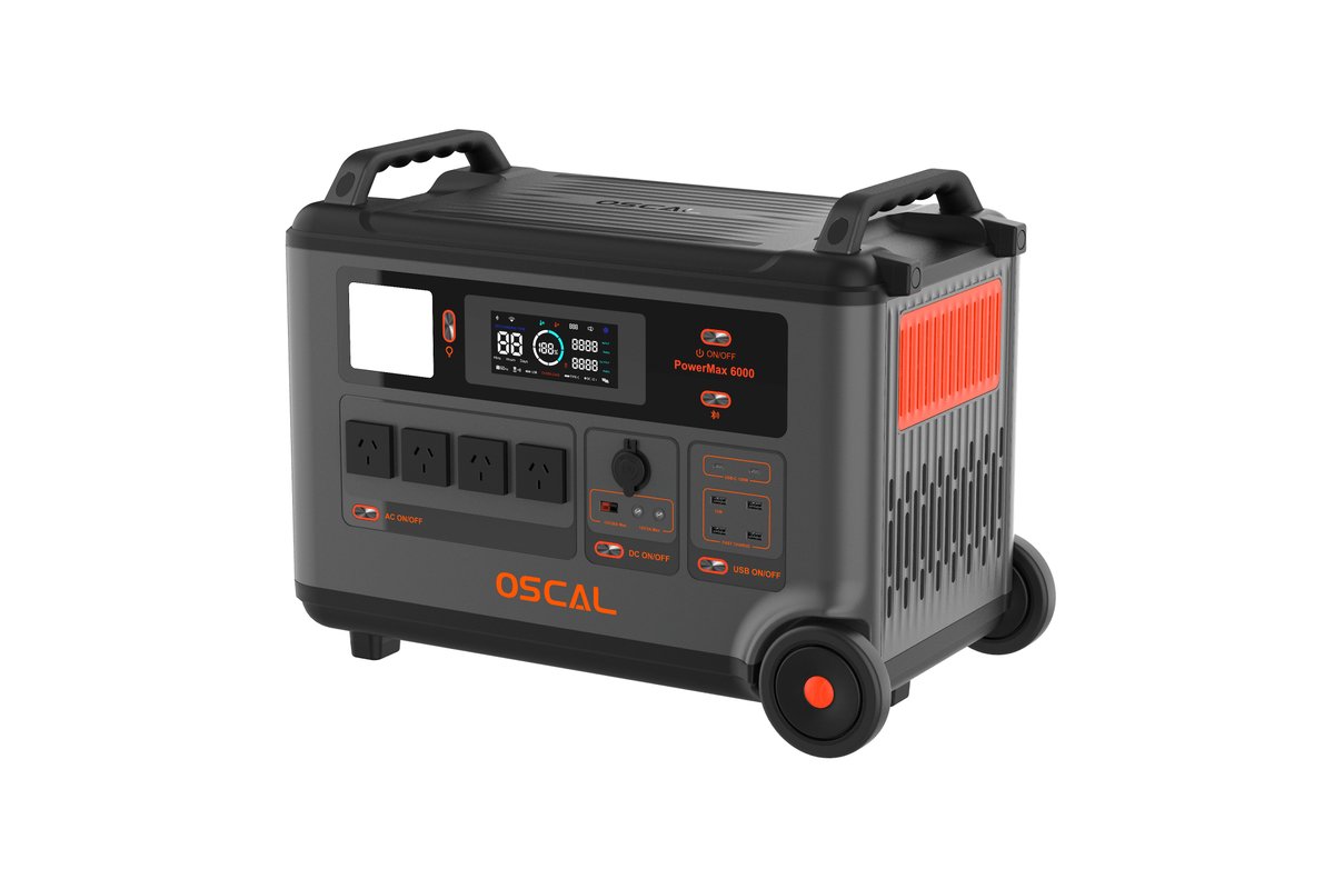 OSCAL PowerMax 6000 Portable Power Station 6000W 3600Wh