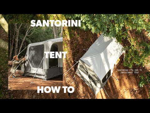 Dometic setup video showing how to pitch and pack away the inflatable Santorini tent