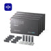 Four Renogy 104Ah Super Slimline batteries stacked, 4 Battery pack