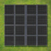 Renogy 400W solar blanket laid flat on grass viewed from above