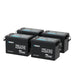 Four Renogy Core Mini 200Ah batteries in a row, 4 Battery pack