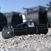 Robot Trolley 1500RS G5 Caravan Mover with black tracks placed on gravel surface