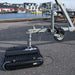 Robot Trolley 4500 G3 Caravan Mover supporting trailers at a marina with remote control use.