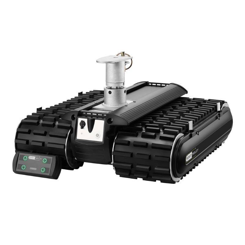 Robot Trolley 4500 G3 Caravan Mover controlled remotely, showcasing ease of operation.