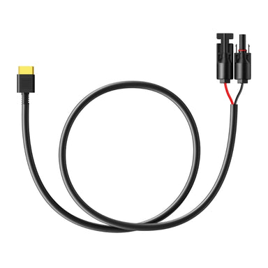 Solar charging cable with XT60 and MC4 connectors, designed for RVs and outdoor solar setups.