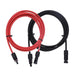 Solar extension cables with PV connectors one pair of red and black cables for solar system