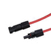 Solar extension cables with PV connectors one pair red and black for solar panel setup