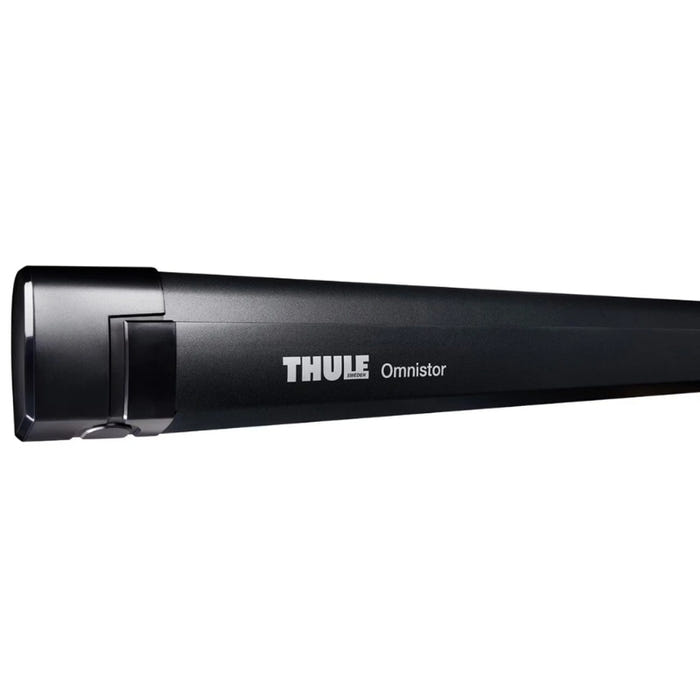Close-up view of the Thule Omnistor 5200 Electric 12V Black Cassete, giving a sleek design.