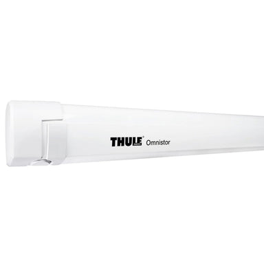 Close-up view of the Thule Omnistor 5200 Electric 12V White Cassete, giving a sleek design.