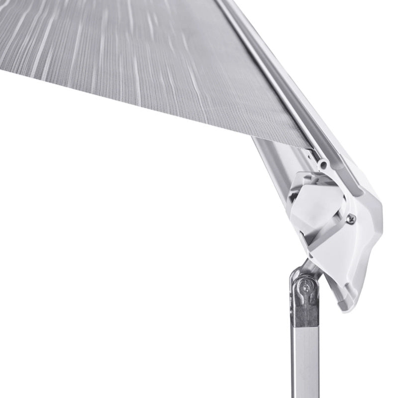 Close-up of the Thule Omnistor 6300 Electric 12V Awning, highlighting its robust build and easy-to-use features for seamless outdoor living.