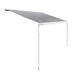 Thule Omnistor 6300 Electric 12V Awning fully extended, offering a spacious shaded area for relaxing or dining in nature.
