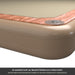 Rounded corner of the Launch 4 Grain showing the tan side wall seams and a deck D-ring. AI-assisted mock-up