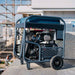 Side view of Welling & Crossley 13.75KVA petrol generator on a worksite
