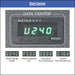 Digital display showing voltage, frequency, and runtime on Westinghouse iGen2250