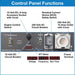 Diagram of Westinghouse WHXC3750-PRO generator control panel highlighting RCD safety and VFT meter.