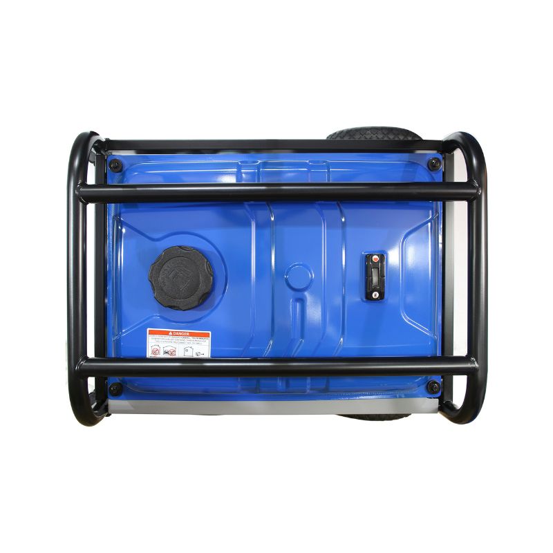 Top view of Westinghouse WHXC8500E-AS II generator showing fuel tank and cap design